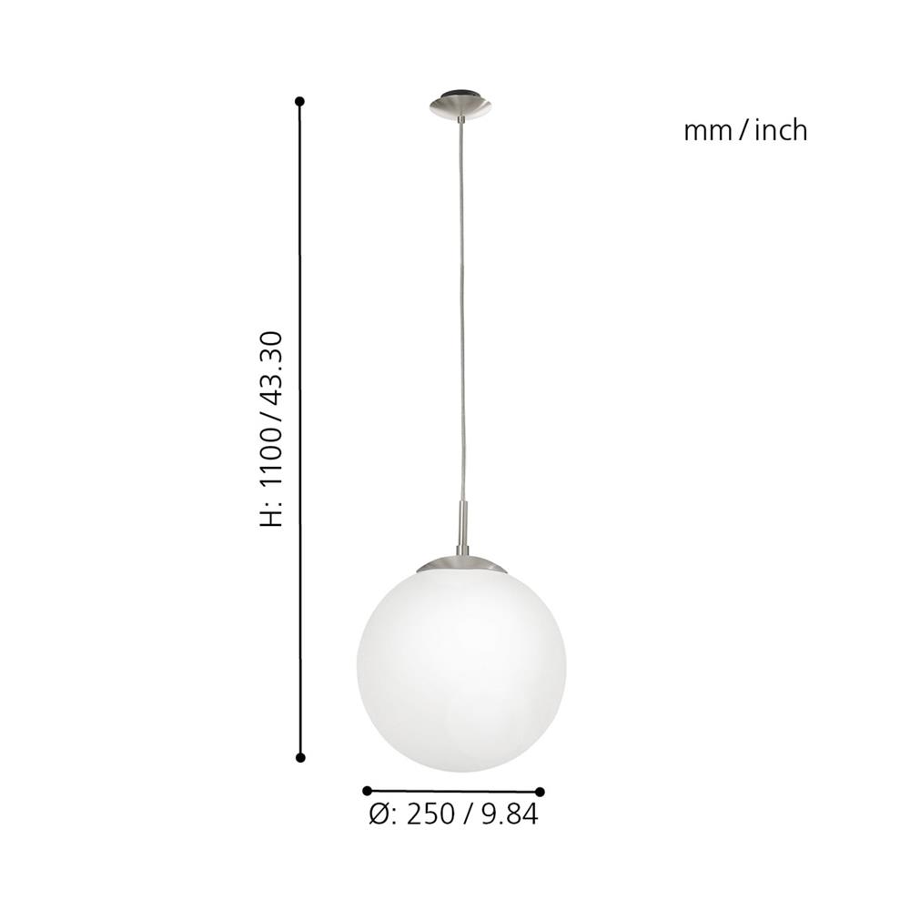 ไฟช่อ EGLO RONDO 85262 แก้ว สีขาว/โครม 1 หัว