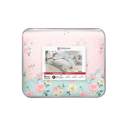 ชุดผ้าปูที่นอน 6 ฟุต 6 ชิ้น FROLINA MICROTEX DF043_4