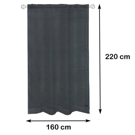 ผ้าม่านโปร่งสอดหู HOME LIVING STYLE RAIN 160X220 ซม. สีเทา_8