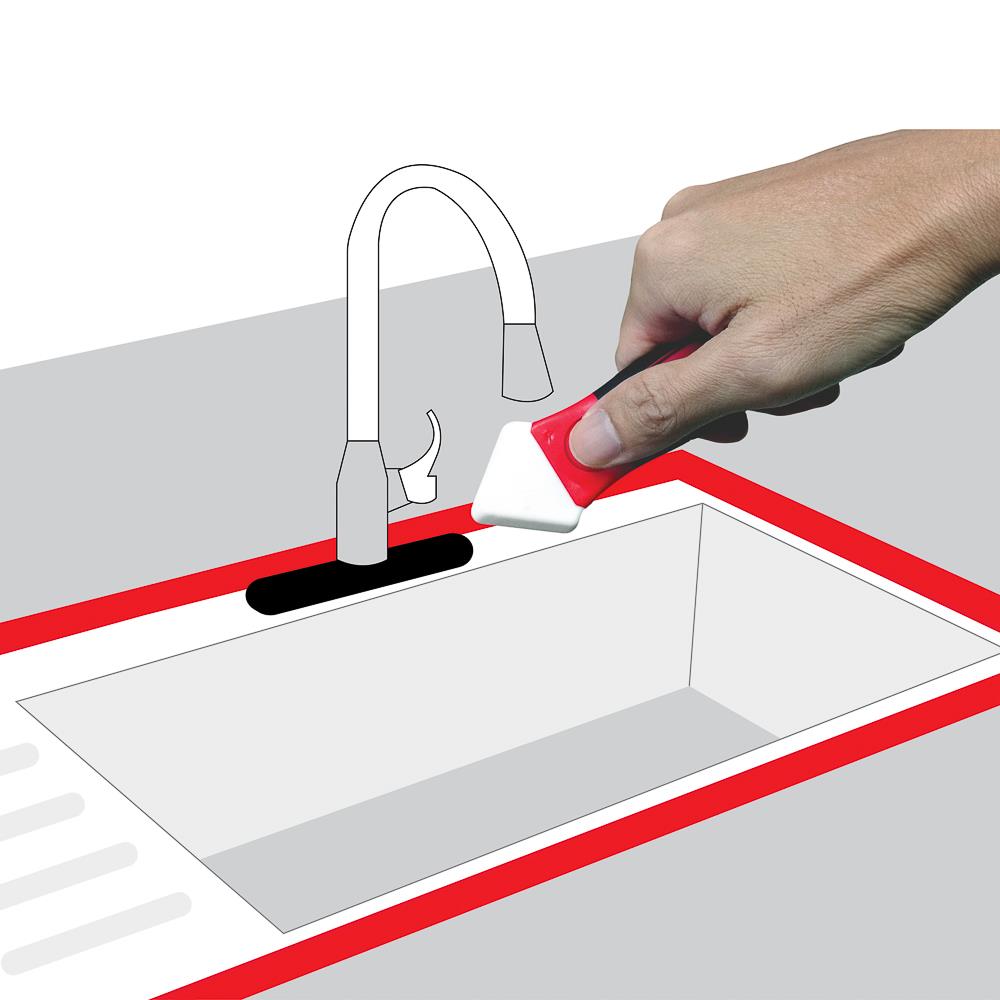 ชุดอุปกรณ์ตกแต่งยาแนว OJO 6 ชิ้น สีแดง