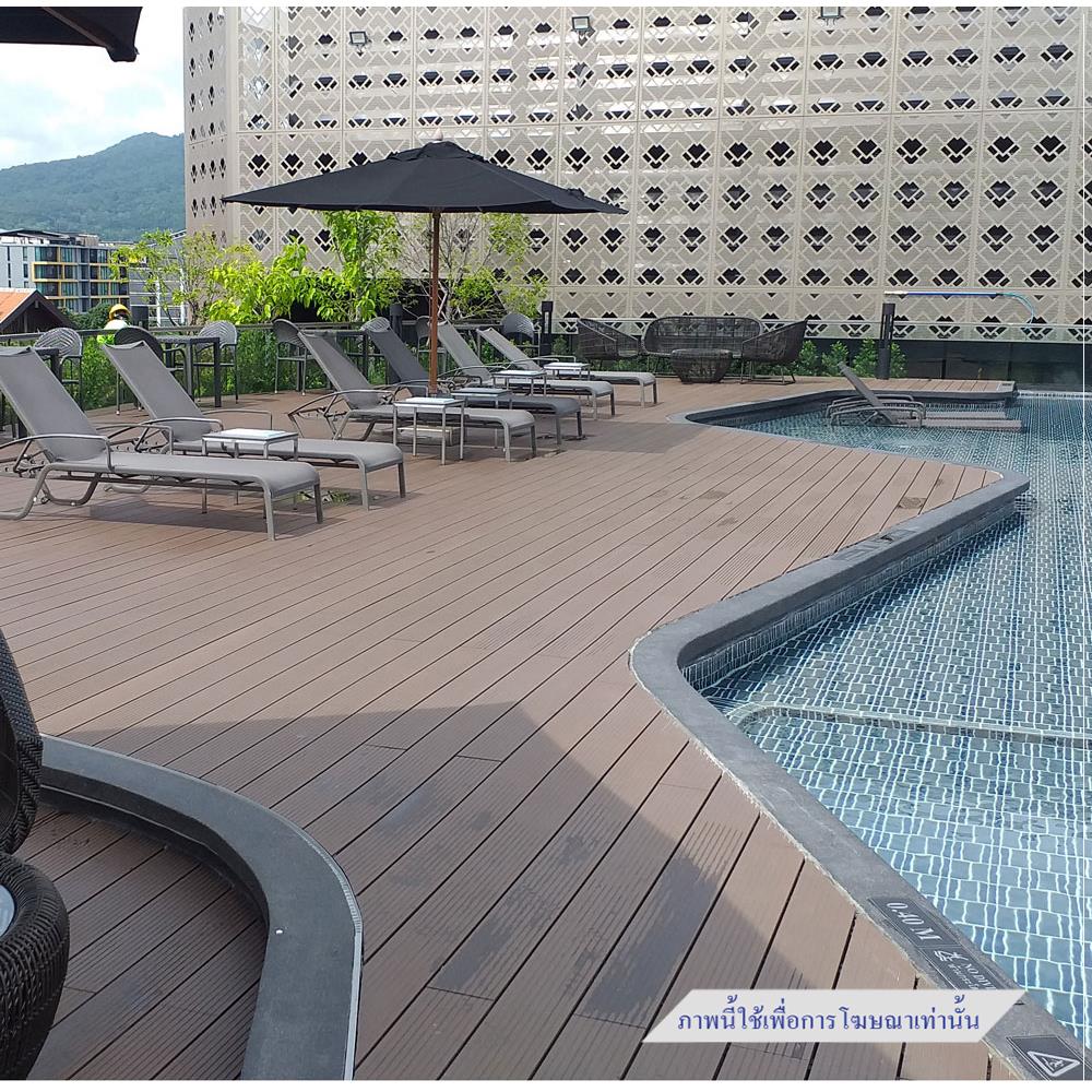 ไม้พื้นภายนอก WATSADUNIYOM 13.5X240X2.5 ซม. สีน้ำตาลเข้ม