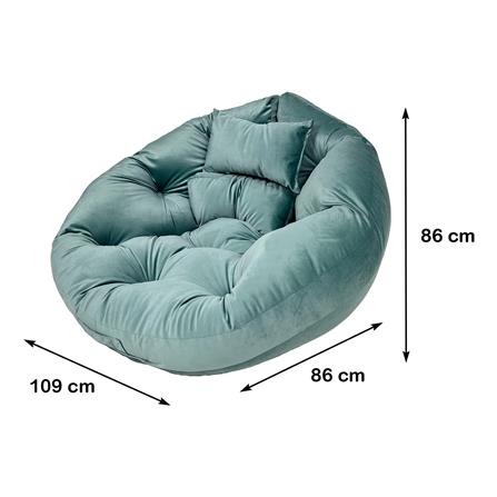 เบาะรองนั่ง HOME LIVING STYLE ROUND 34X43 นิ้ว สีเขียว_8