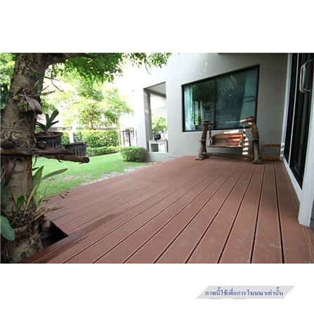 ไม้พื้นภายนอก WPC แบบกลวง WATSADUNIYOM 13.5X240X2.5 ซม. สีน้ำตาลแดง_1