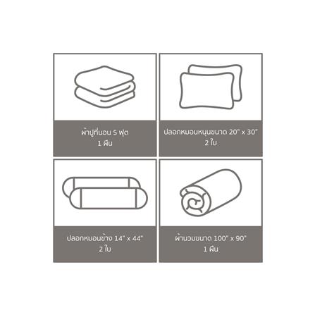 ชุดผ้าปูที่นอน 5 ฟุต 6 ชิ้น PREMIER SATIN ROYAL TOUCH SOLID SPC067_5