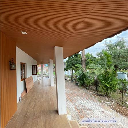 ไม้ผนังภายใน WATSADUNIYOM ลูกคลื่น 15.9X280X1 ซม. สีไม้สัก_1