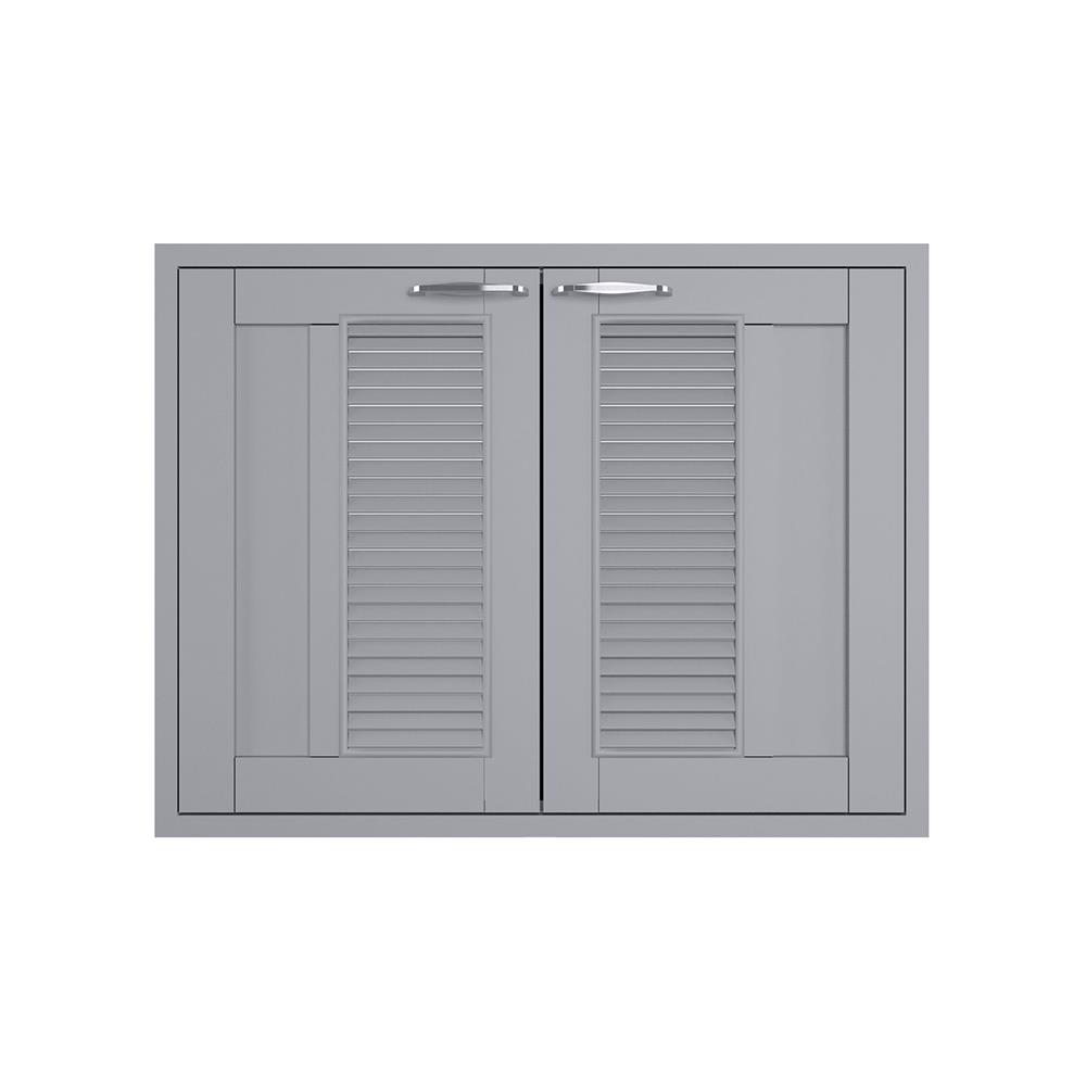 บานซิงค์คู่เกล็ดผสม KITZCHO ZOUL 86x66 ซม. สีเทา