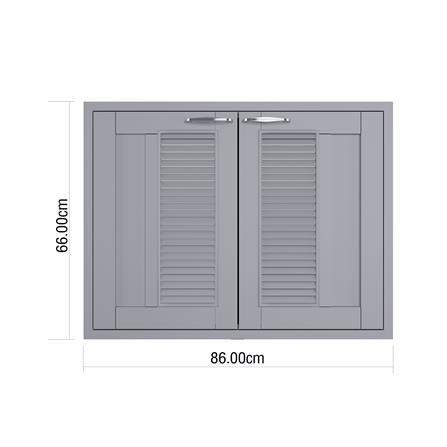 บานซิงค์คู่เกล็ดผสม KITZCHO ZOUL 86x66 ซม. สีเทา_5