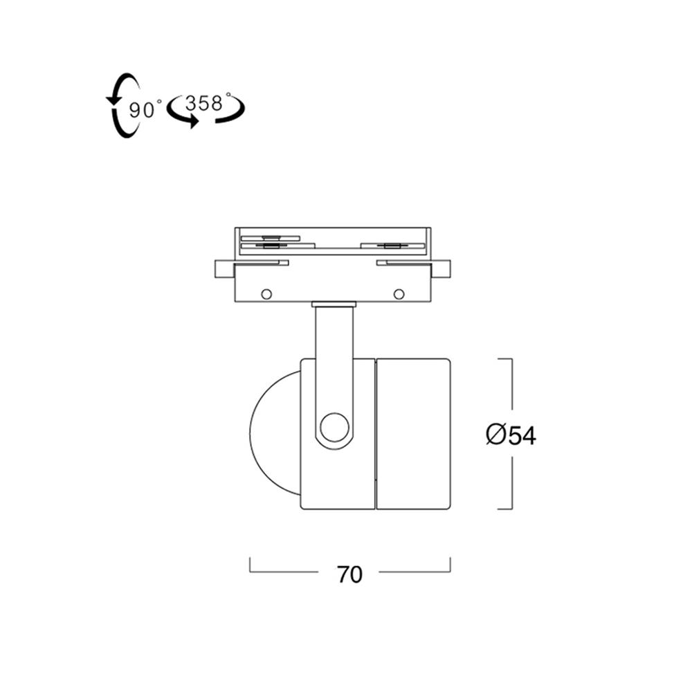 แทรคไลท์ ติดราง GU5.3 LUMAX ETRP สีขาว