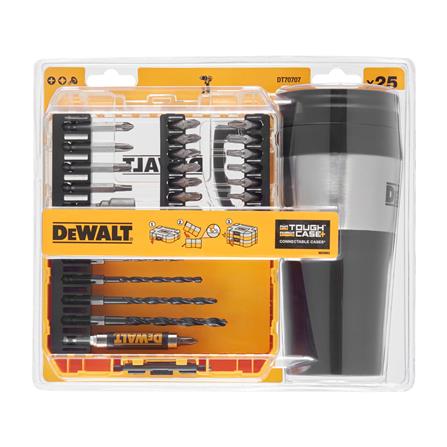ชุดดอกไขควงและดอกสว่าน พร้อมแก้วน้ำ DEWALT DT70707-QZ 25 ชิ้น_2