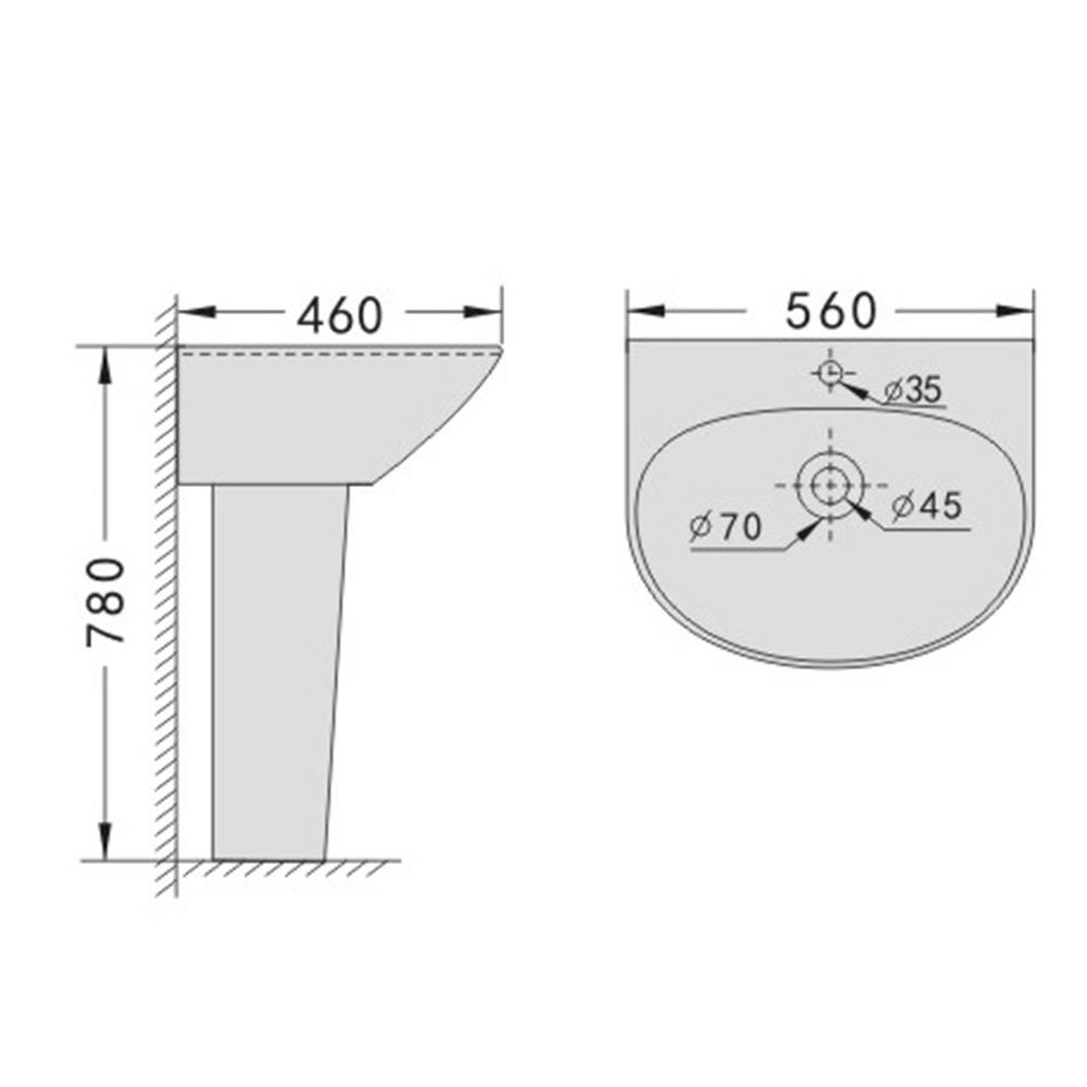 ขาตั้งยาว NASCO NL-0281-WA สีขาว