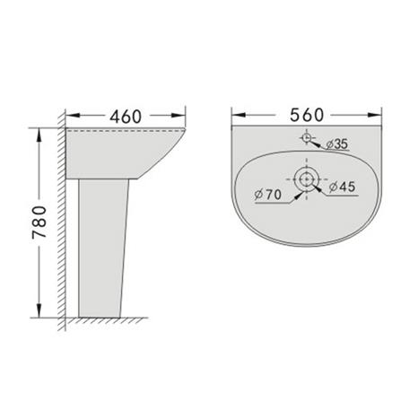 ขาตั้งยาว NASCO NL-0281-WA สีขาว_2