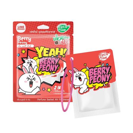 ถุงหอมปรับอากาศ FRESH TIME LINE FRIENDS 9 กรัม กลิ่นเบอร์รี่ พีโอนี_0