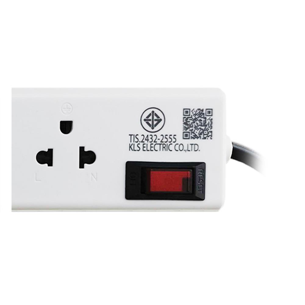 รางปลั๊กไฟหัวปลั๊กงอ 4 ช่อง 1 สวิตซ์ UNIC H504 10 แอมป์ 2300 วัตต์ 3 เมตร สีขาว