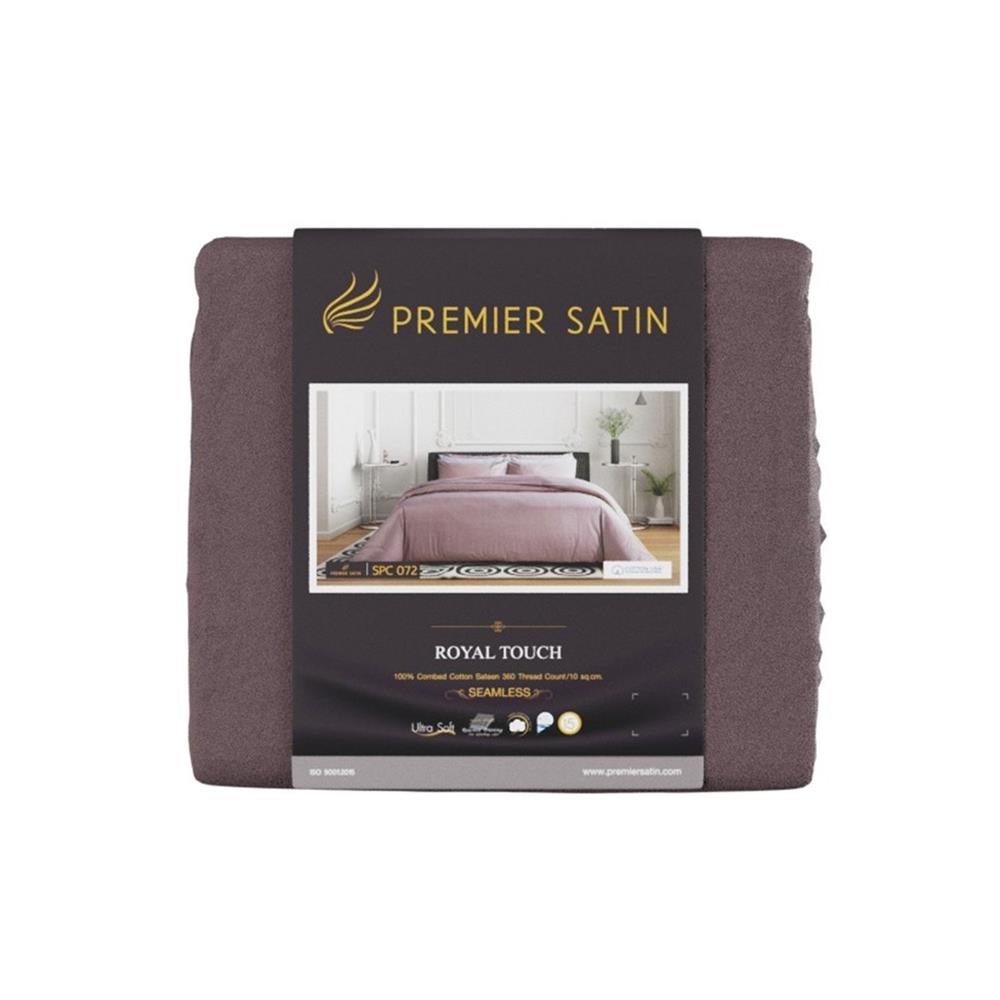 ชุดผ้าปูที่นอน 6 ฟุต 3 ชิ้น PREMIER SATIN ROYAL TOUCH SOLID SPC072