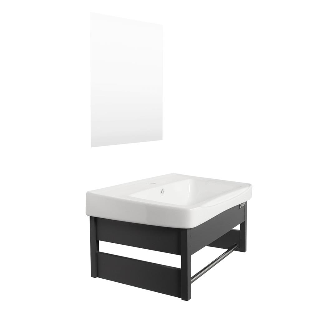 อ่างเคาน์เตอร์พร้อมกระจก WSP BSCT-811 สีเทา