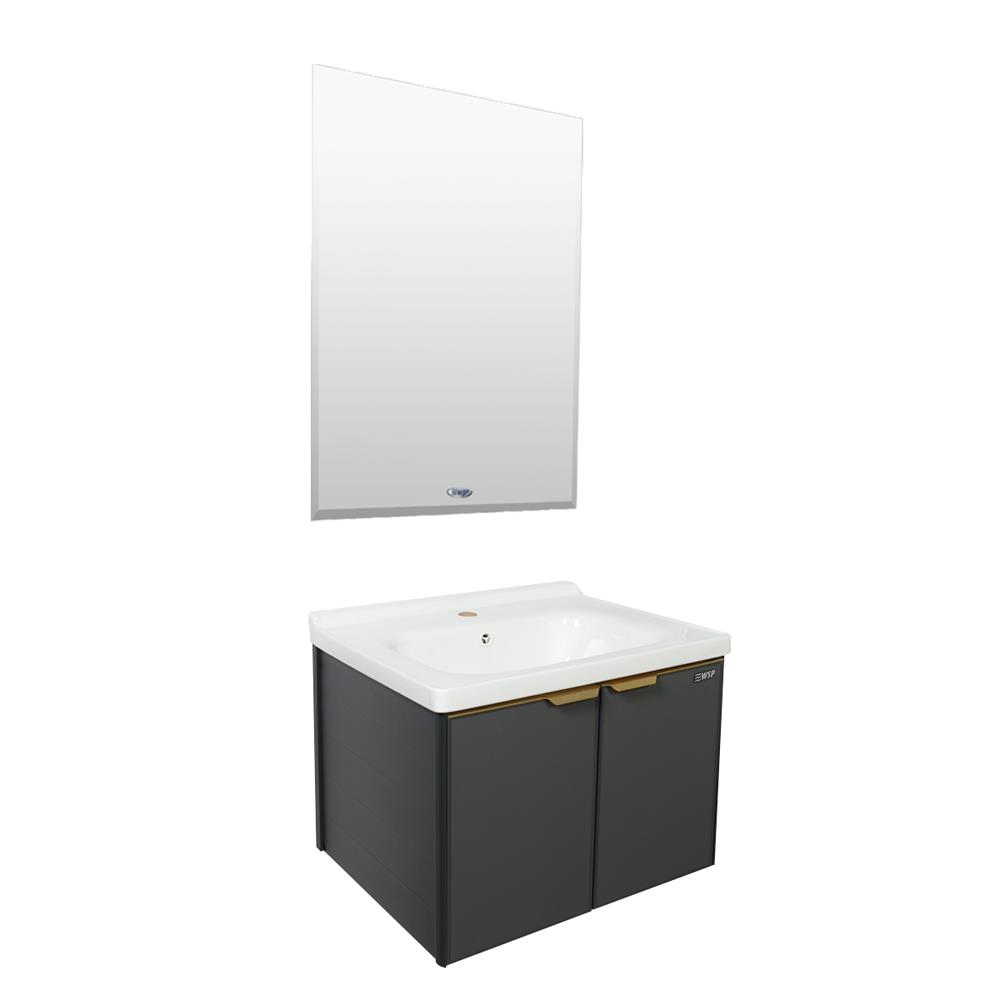 อ่างเคาน์เตอร์พร้อมกระจก WSP BSCC-145 สีเทา