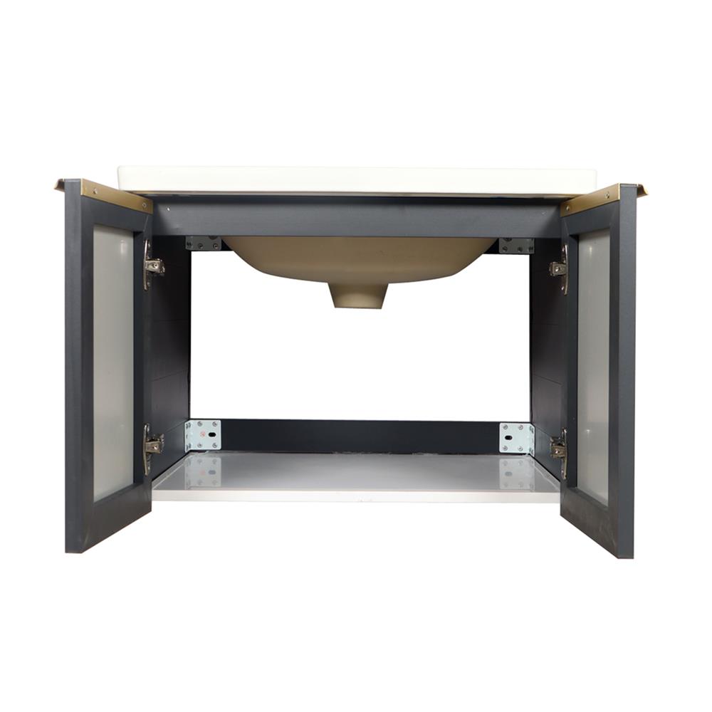 อ่างเคาน์เตอร์พร้อมกระจก WSP BSCC-145 สีเทา