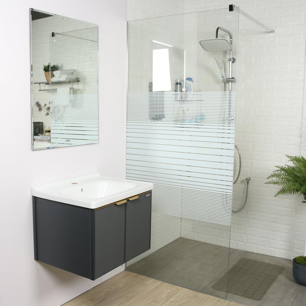 อ่างเคาน์เตอร์พร้อมกระจก WSP BSCC-145 สีเทา