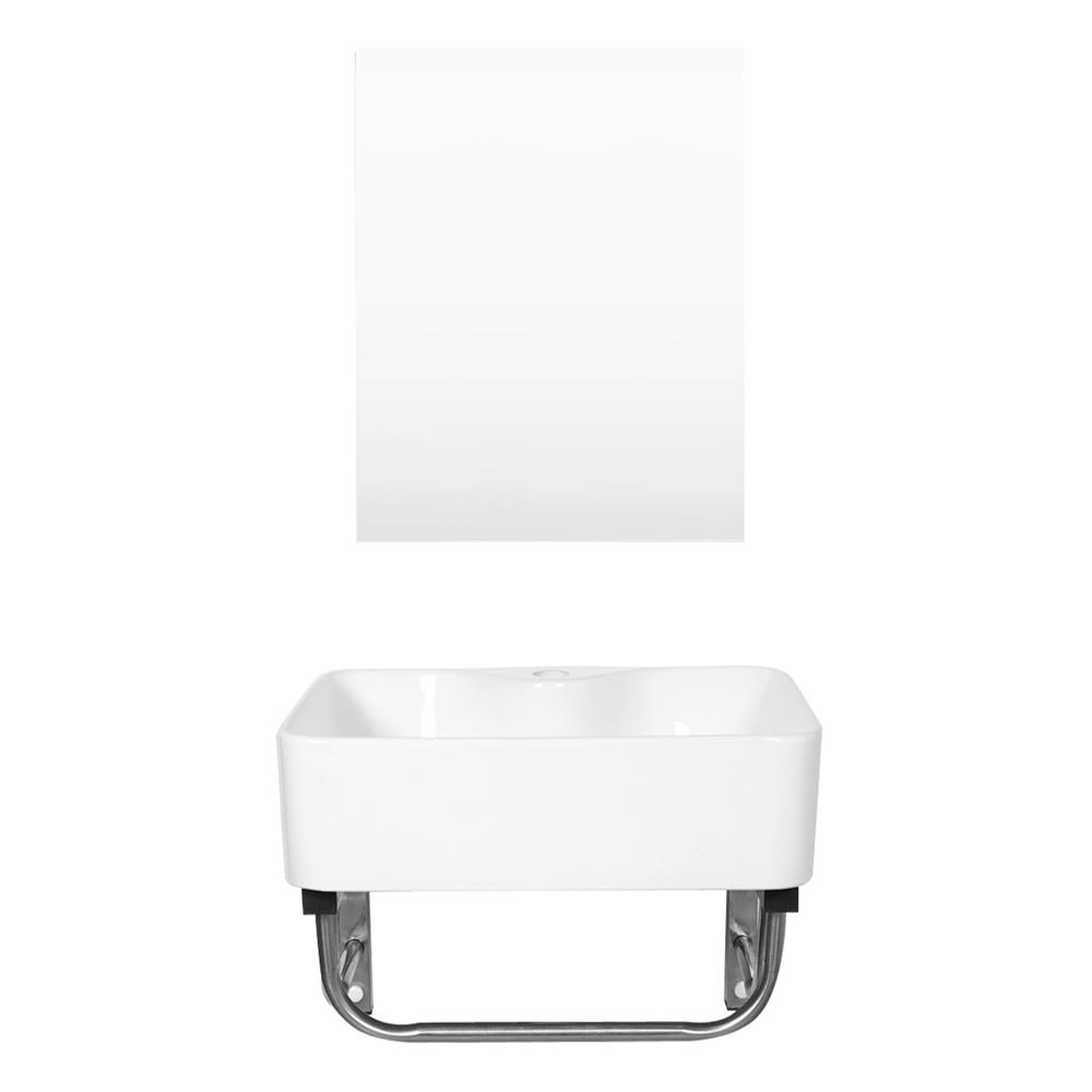 อ่างเคาน์เตอร์พร้อมกระจก WSP BSCT-815 สเตนเลส