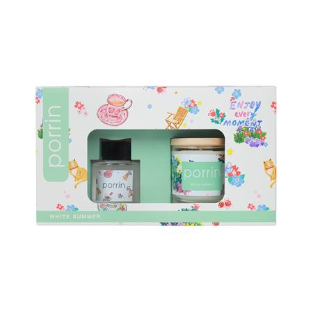 ชุดก้านไม้หอมปรับอากาศและเทียนหอม PORRIN JEEP WHITE SUMMER_5