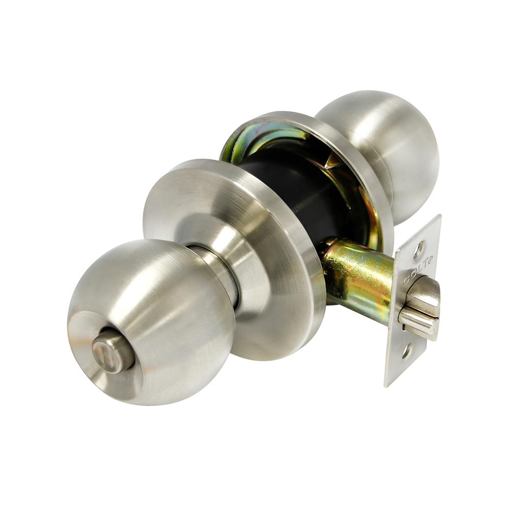 ลูกบิดทั่วไป หัวกลม COLT 6327-302 ฝาใหญ่ สีสเตนเลส