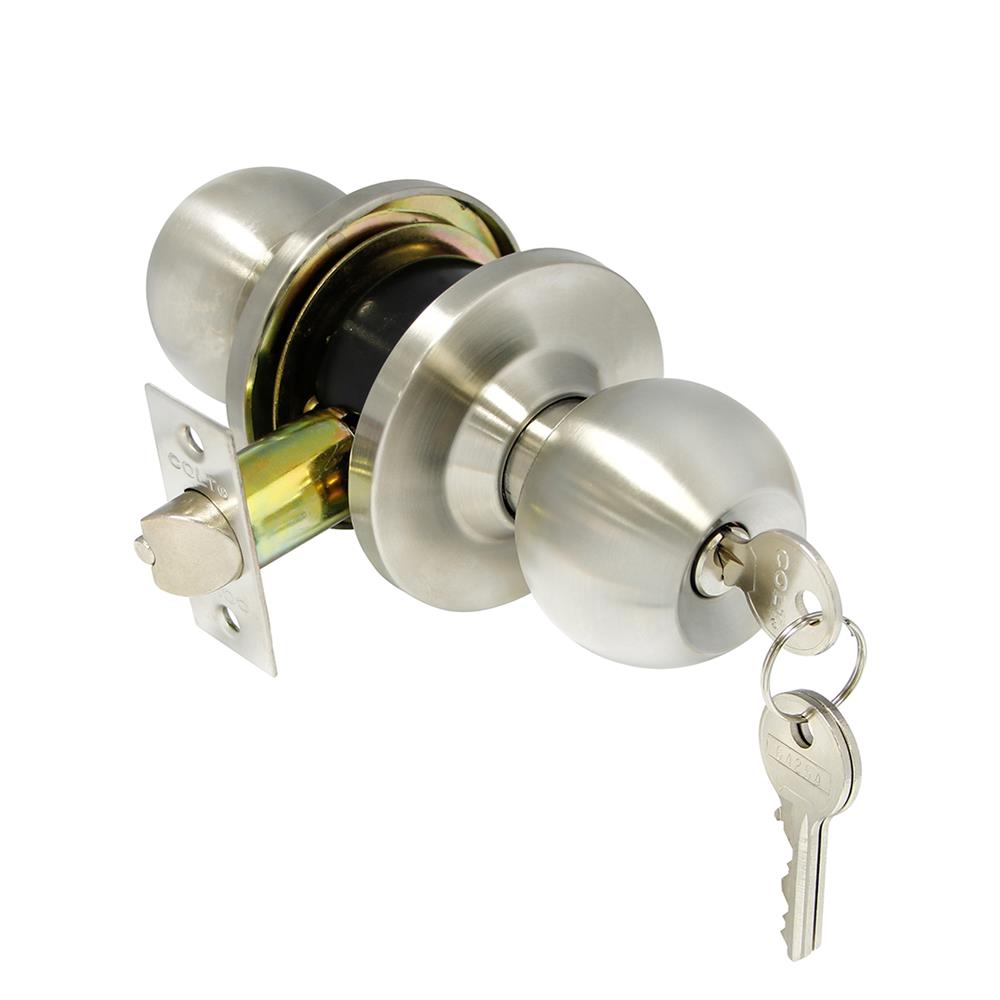 ลูกบิดทั่วไป หัวกลม COLT 6327-302 ฝาใหญ่ สีสเตนเลส