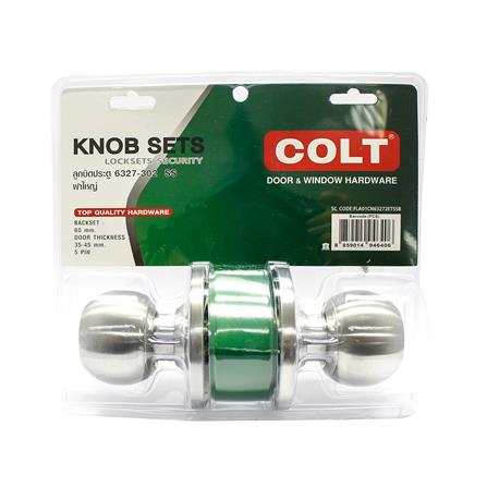ลูกบิดทั่วไป หัวกลม COLT 6327-302 ฝาใหญ่ สีสเตนเลส_2