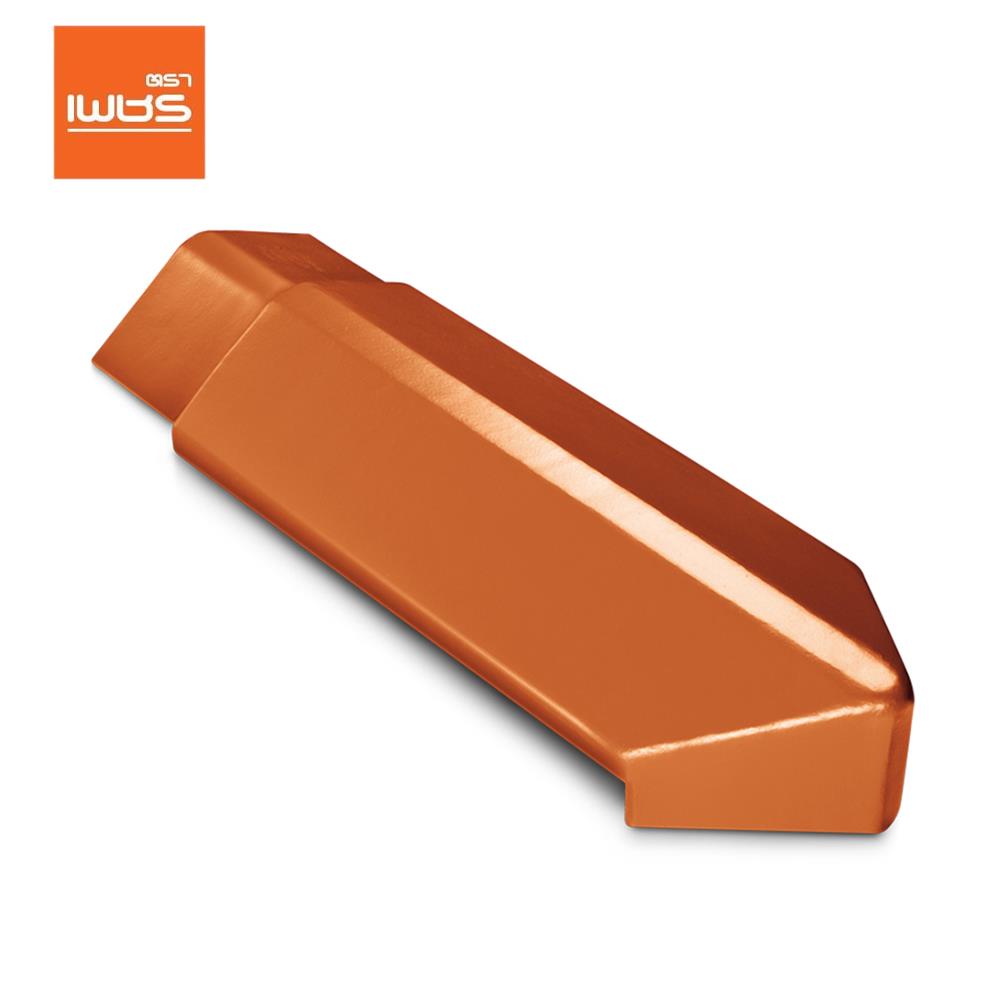 ครอบปิดปลายสันตะเข้ เจียระไน ตราเพชร 60x21 ซม. สีอิฐอำพัน