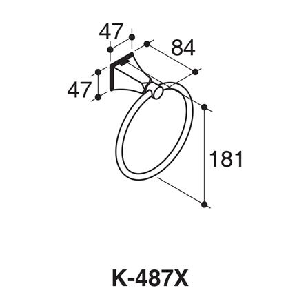 ห่วงแขวนผ้า KOHLER 487X-CP สีโครม_1