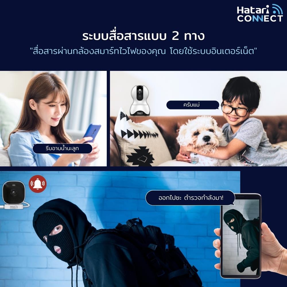 กล้องวงจรปิดไร้สายภายนอก HATARI CONNECT 8310