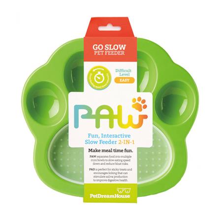 จานอาหารพร้อมแผ่นเลีย PETDREAMHOUSE 2IN1 SMALL SLOW FEEDER & LICK PAD สีเขียว_0