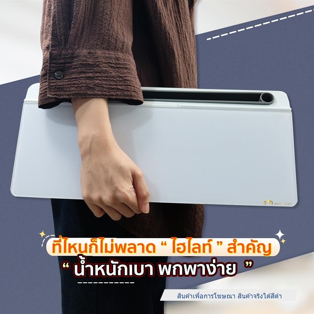 ไวท์บอร์ดผิวกระจก DESKSPACE สีดำ