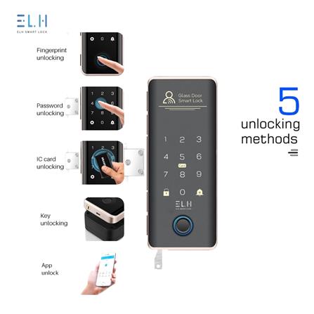 กลอนดิจิตอล ELH C100 สีดำ_3