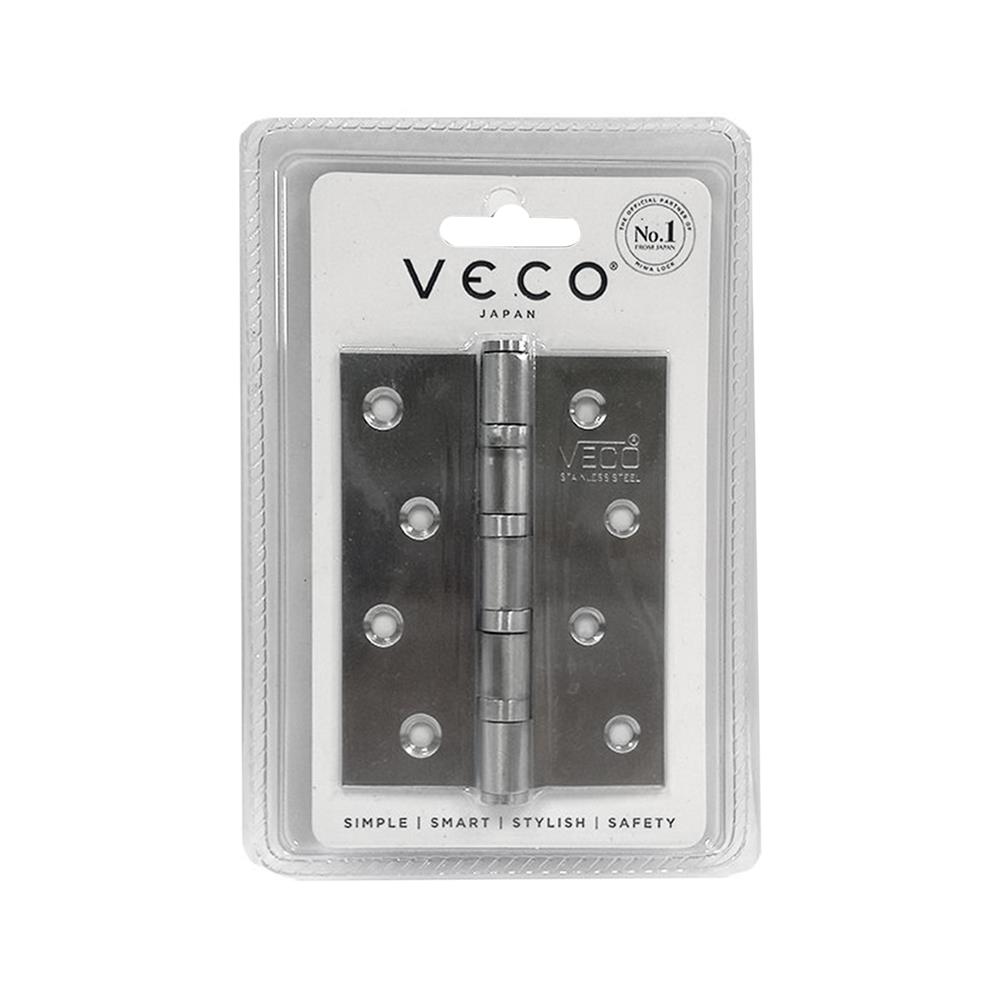 บานพับ 5X3 นิ้ว X 2 มม. VECO 4BB สีสเตนเลส (แพ็ก 2 ชิ้น)