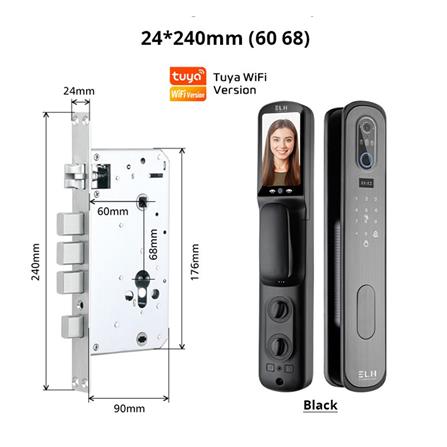 กลอนดิจิตอล ELH C200 สีดำ_5