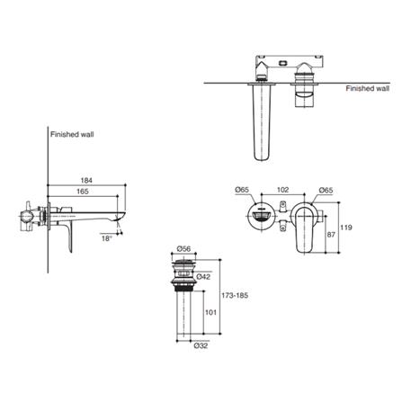 ก๊อกผสมอ่างล้างหน้า KOHLER K-25105T-B4-CP สีโครม_2