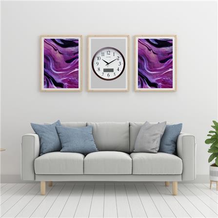 นาฬิกาแขวน LED RHYTHM CFG903NR06 13 นิ้ว สีน้ำตาล_4