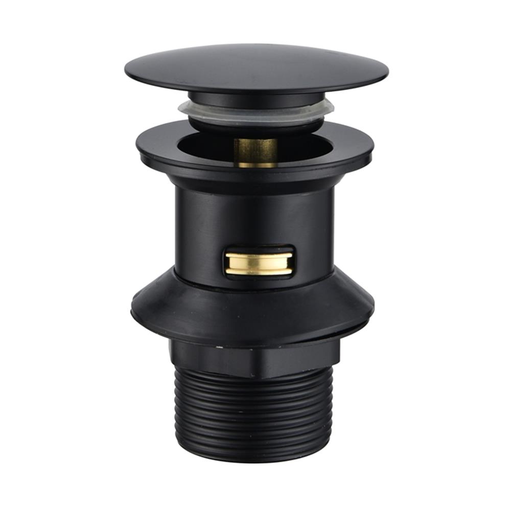 สะดืออ่างล้างหน้าแบบกด RASLAND RA POP-BLK สีดำ