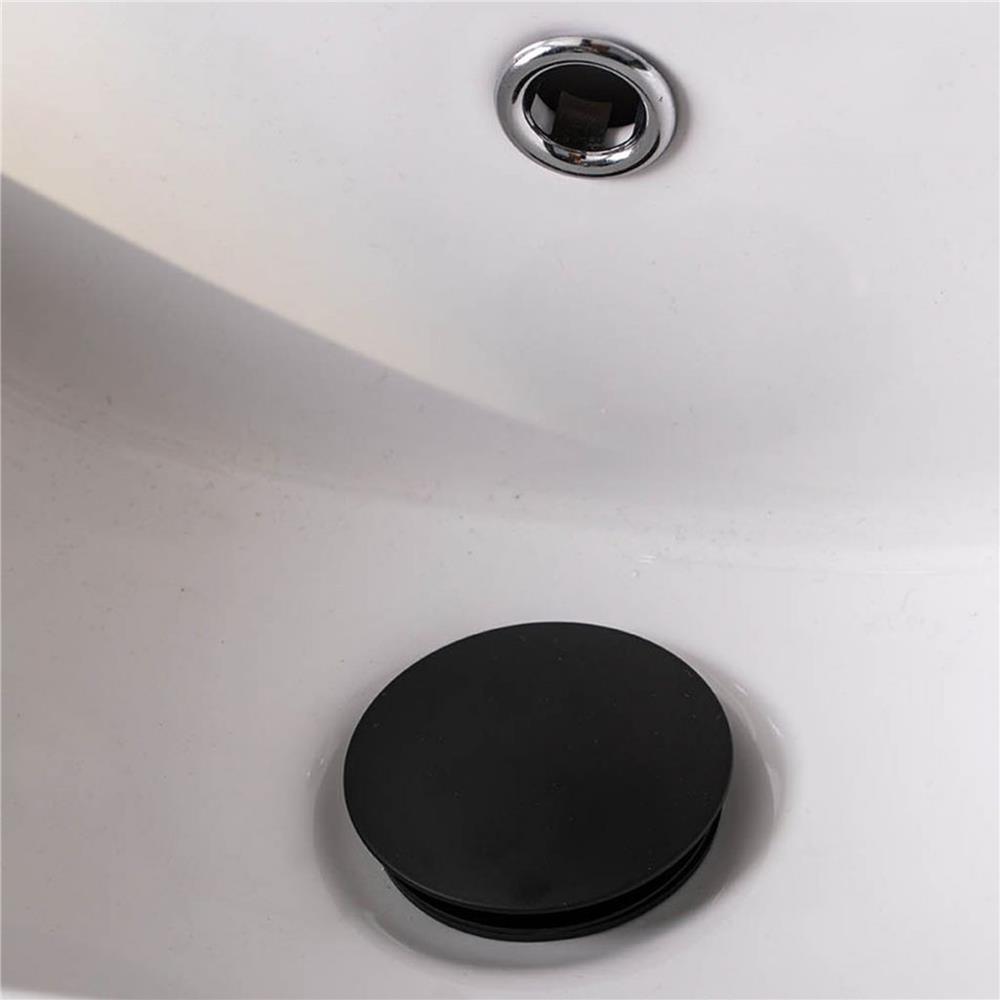 สะดืออ่างล้างหน้าแบบกด RASLAND RA POP-BLK สีดำ