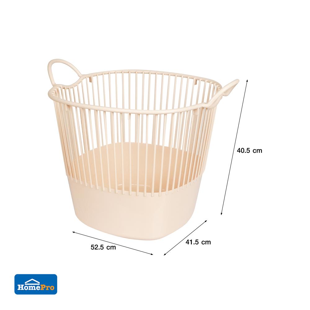 ตะกร้าผ้าเหลี่ยมสูง PLIM SAND 2158 สีส้ม