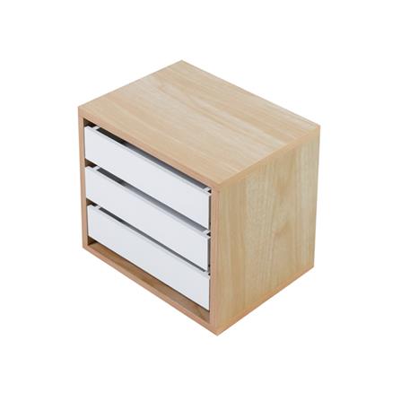 ตู้ลิ้นชัก 3 ลิ้นชัก FASTTECT MD3-2025-MAPLE-WH สีเมเปิ้ล_0