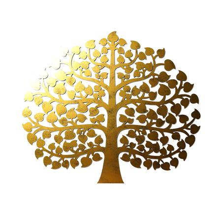 แผ่นฉลุโพธิ์ทองติดผนังทรงพุ่ม FASTTECT POH-L สีทอง_0