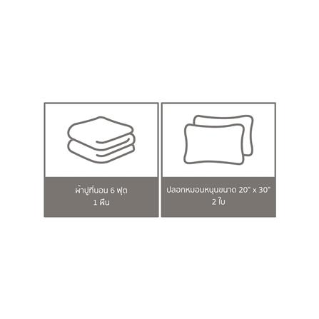 ชุดผ้าปูที่นอน 6 ฟุต 3 ชิ้น PREMIER SATIN ROYAL TOUCH PRINT PC127_5