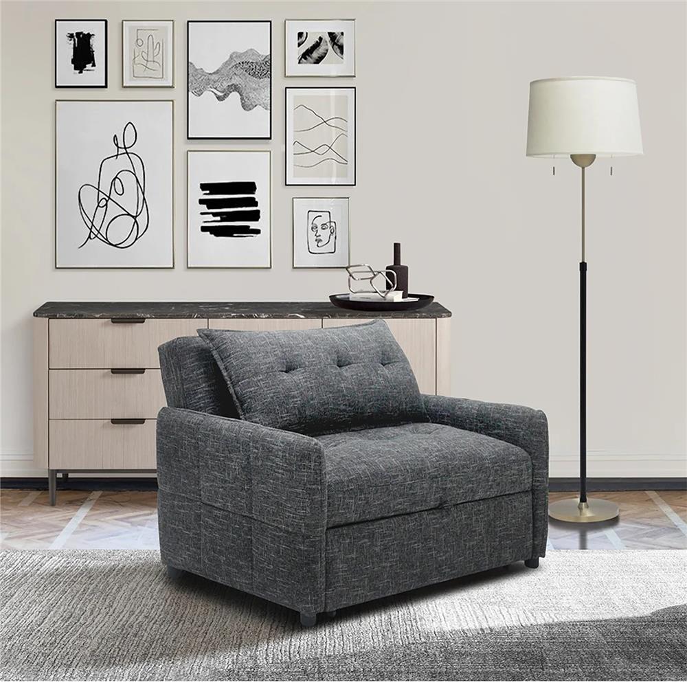 โซฟาเบด 2 ที่นั่ง SB FURNITURE UNNA 2 สีดำ