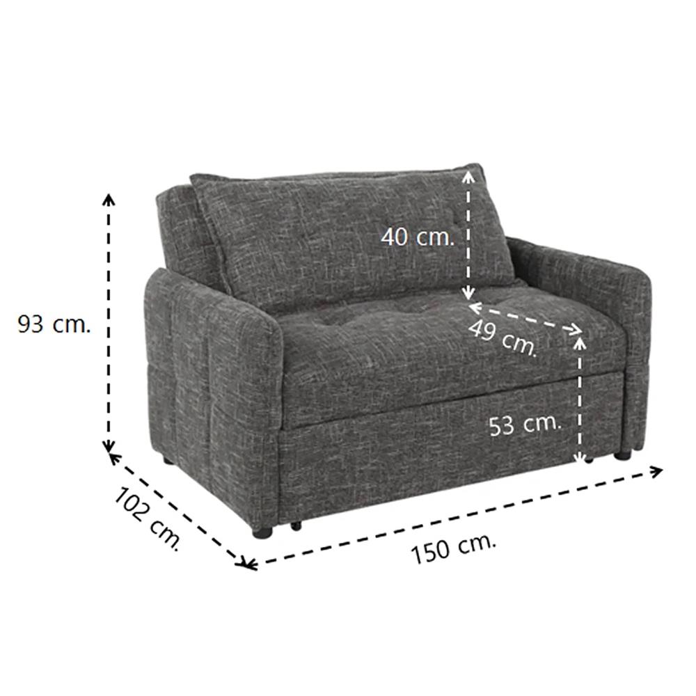 โซฟาเบด 2 ที่นั่ง SB FURNITURE UNNA 2 สีดำ