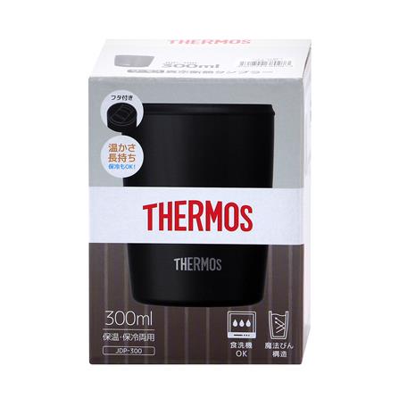ถ้วยน้ำสุญญากาศพร้อมฝา THERMOS JDP-300 0.3 ลิตร สีดำ_4