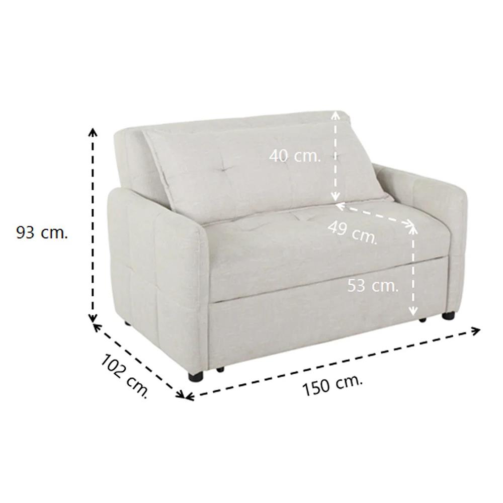 โซฟาเบด 2 ที่นั่ง SB FURNITURE UNNA 2 สีขาว