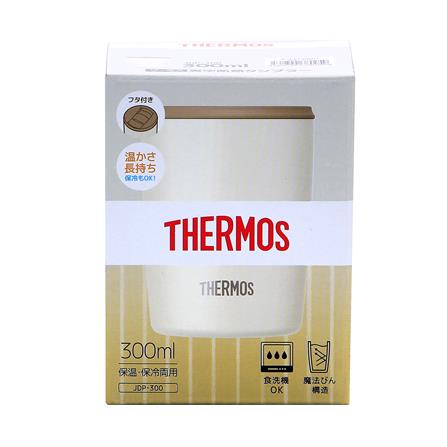 ถ้วยน้ำสุญญากาศพร้อมฝา THERMOS JDP-300 0.3 ลิตร สีขาว_4