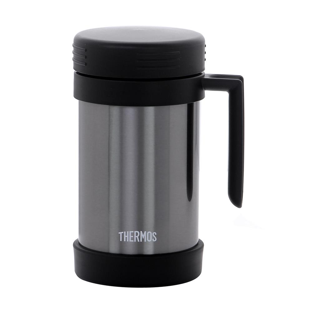 ถ้วยน้ำสุญญากาศพร้อมฝา THERMOS JMF-500S 0.47 ลิตร สีดำ