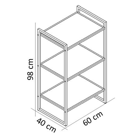 ชั้นวางของ 3 ชั้น FURDINI LUNA สีขาว_9